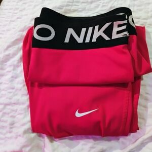 Nike Pink and Black Leggings Athletic Wear